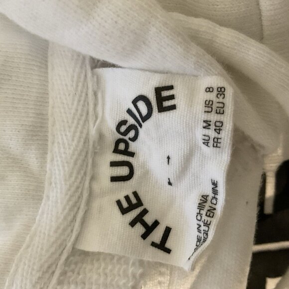 The Upside Women Set Yoga Dark Leggings White Cropped Top Hoodie Sports Size 8 - Picture 12 of 16